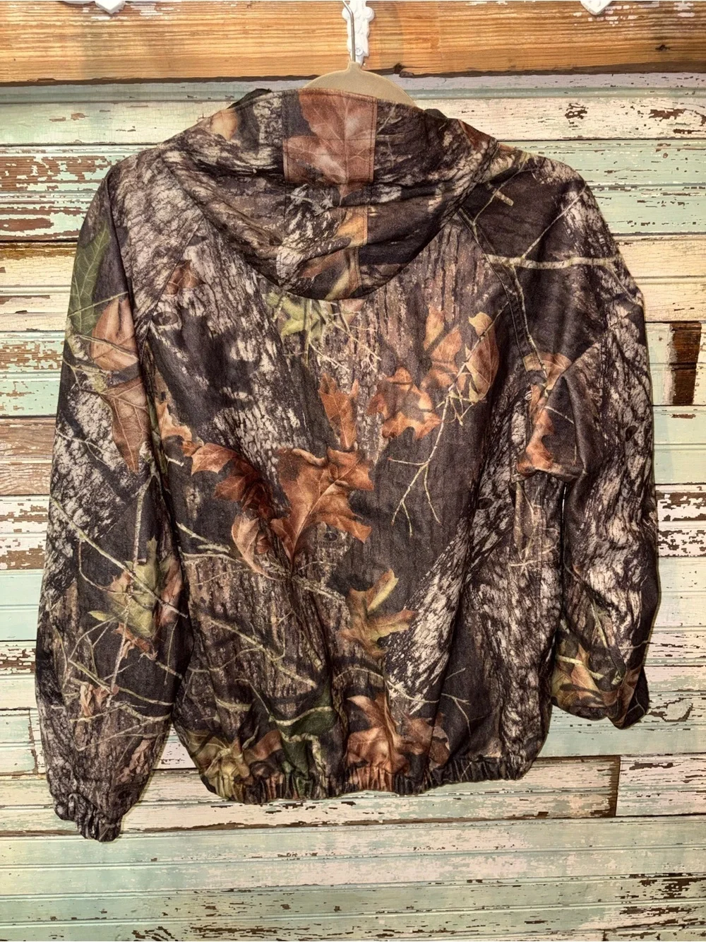 Kids Hooded Camo Jacket - Realtree-Style Brown/Green